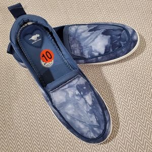 Rocket Dog Women's Navy Saavy Ronan Tie Dye Cotton Slip On Sneaker